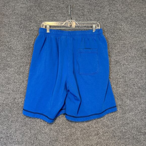 Nike Shorts Mens Large Blue Sweatshorts Just Do It Fleece Stretch Swoosh Comfort - Picture 2 of 7
